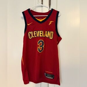 Isiah Thomas NBA Cavs #3 Red and Yellow Basketball Jersey